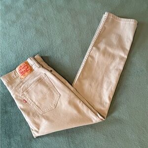 Levi's 502 Light Tan Denim Pants, Size: 34W x 32L. (5306)